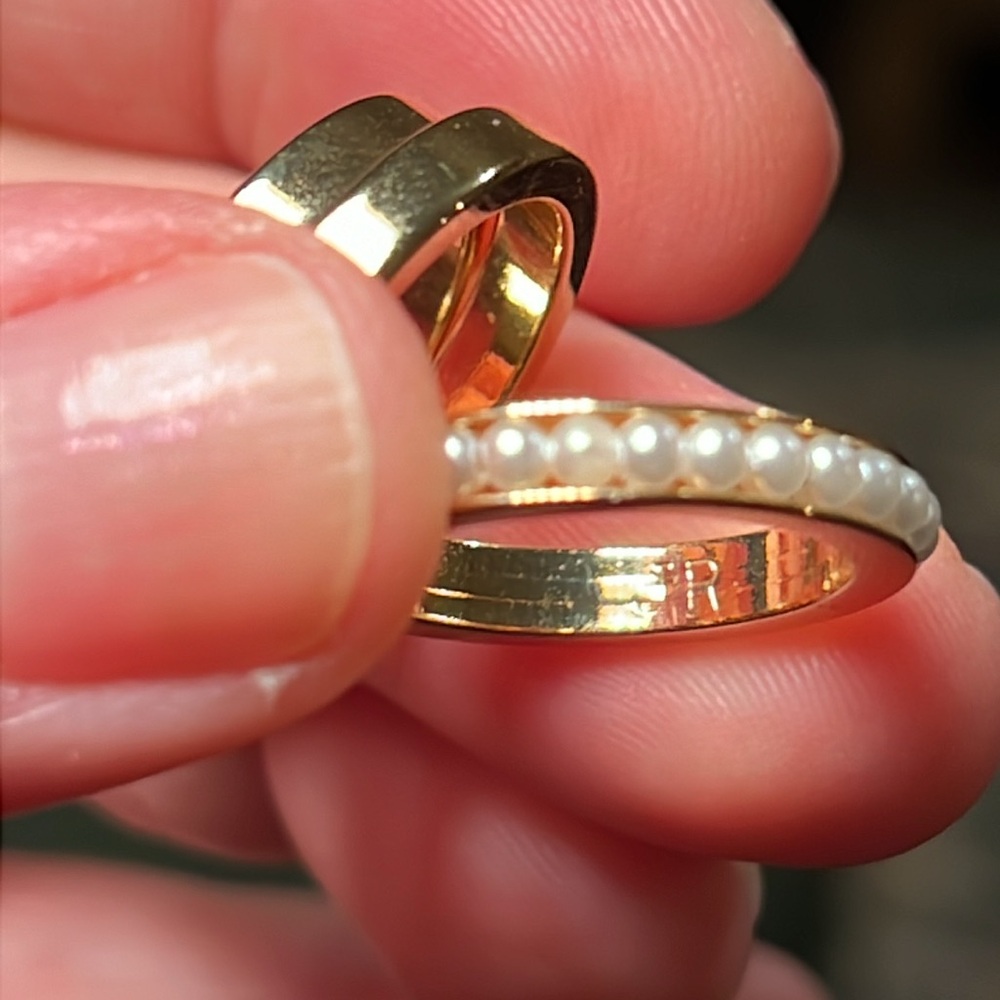 Vintage Joan Rivers Signed Stacking Band Rings - Picture 7 of 7